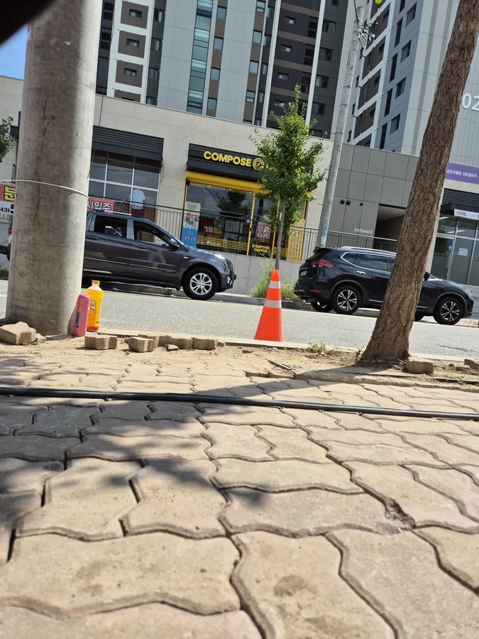 보도블럭 차량진출입로 설치및 원상복구