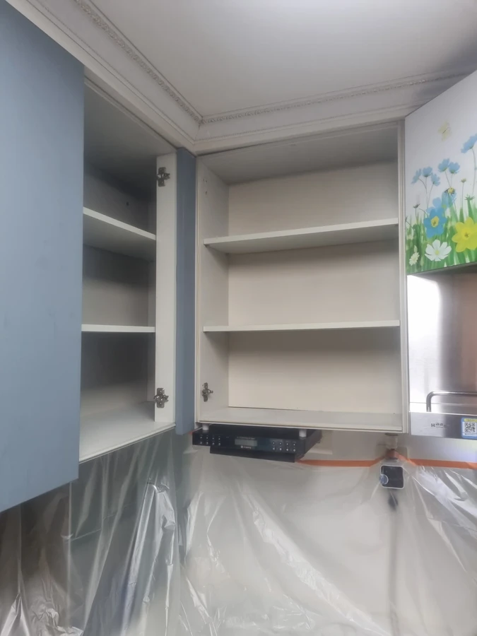 경기도 광주 리모델링냄새역류 정비 전 상부장 보양 작업