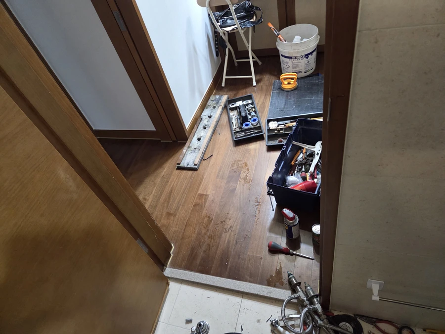 대전cj파크 월풀 욕조 일반욕조로교체.수전교체