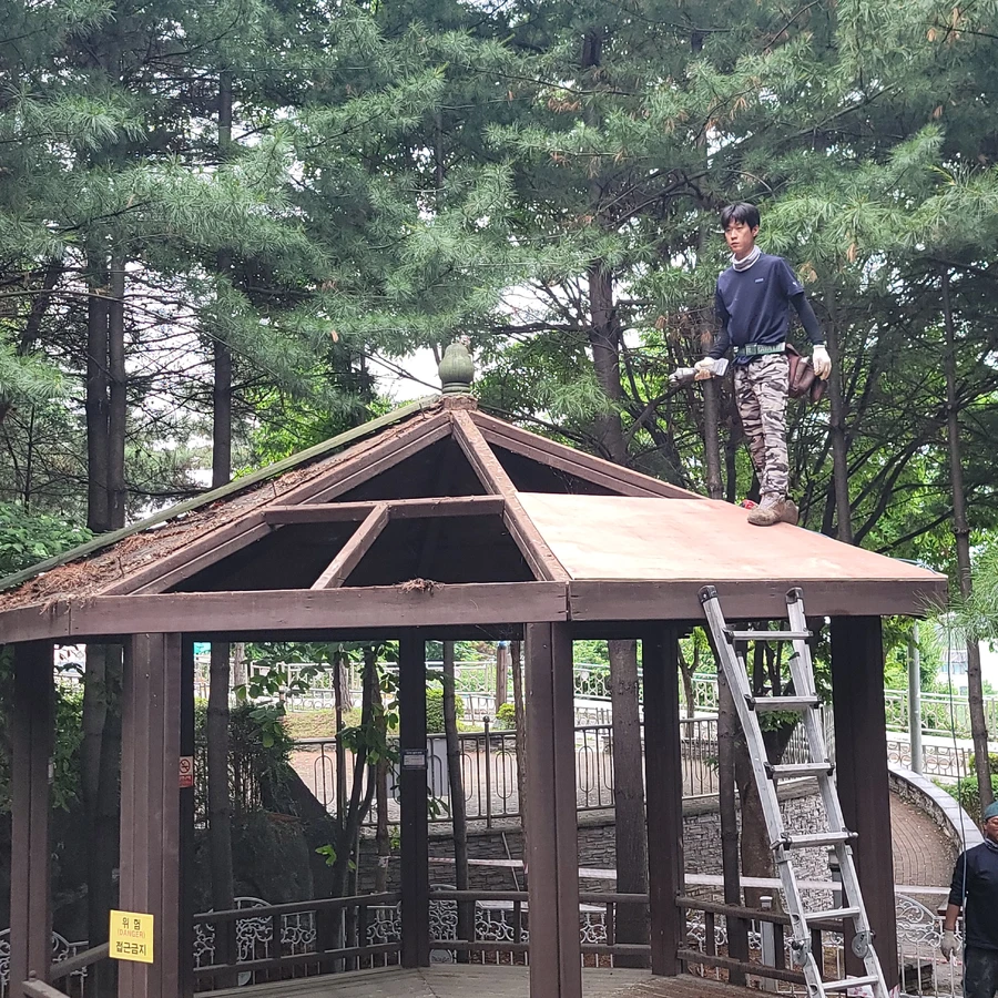 파고라지붕수리