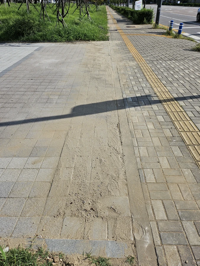 보도블럭침하