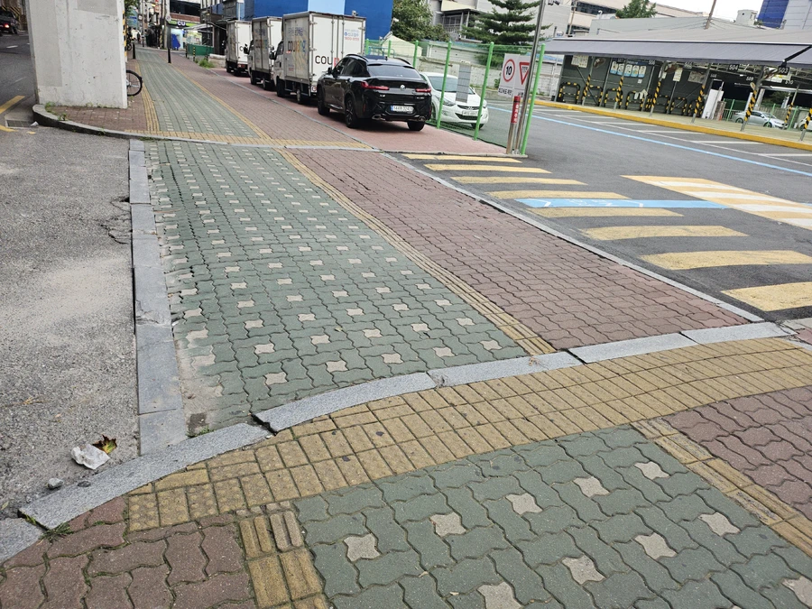 보도블럭침하