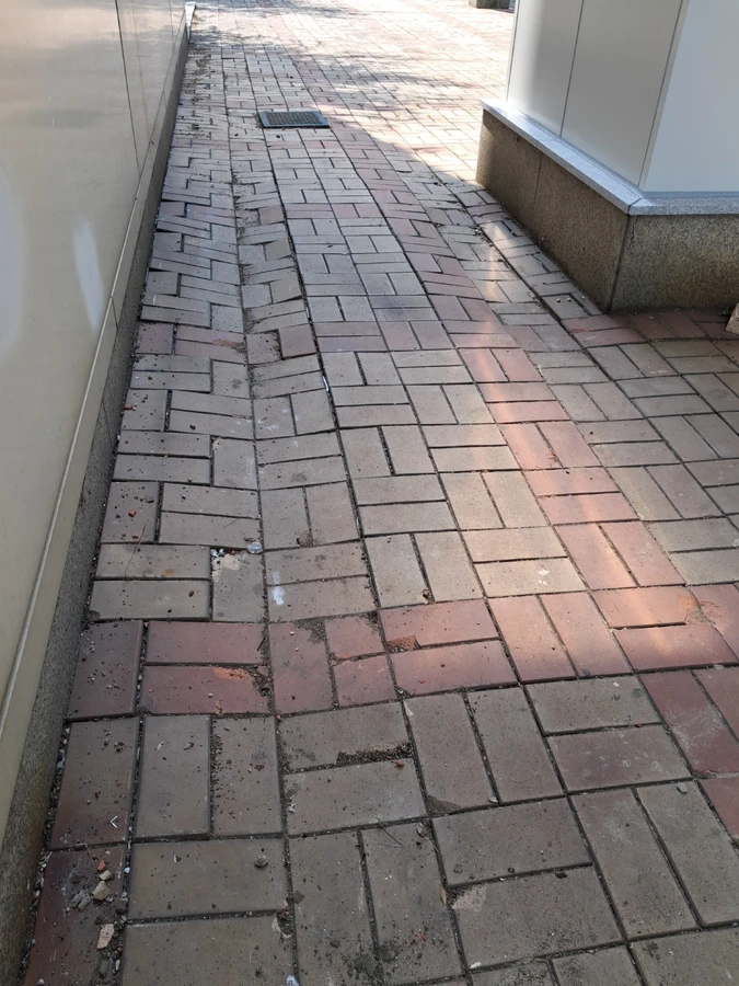 주차장 진입로 보도블럭 재시공 시공 전