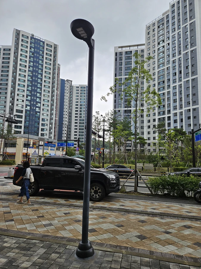 가로등 기둥파손 수리교체