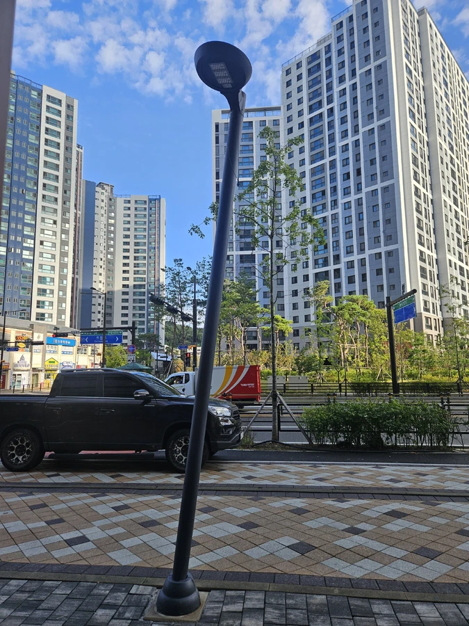가로등 기둥파손 수리교체