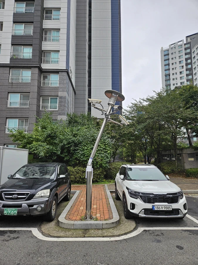 가로등 기둥파손 수리교체