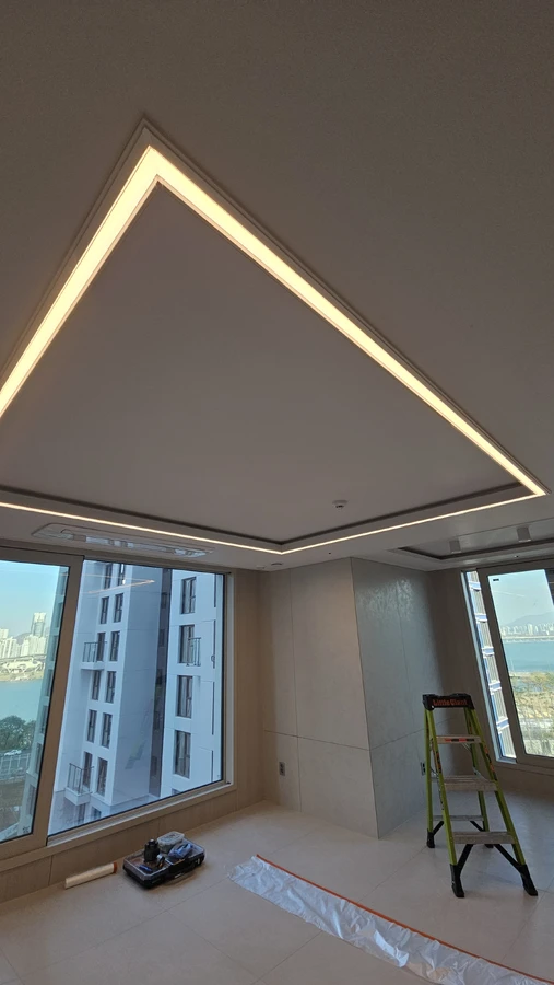 LED 간접조명 교체 전 — 청담 르엘 / 고급펜던트조명 / 허먼밀러 / 에어라트론 / 전선 없는 곳에 조명 설치하기