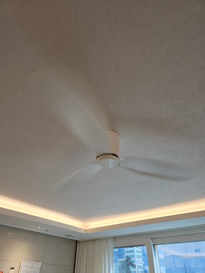 아파트 간접조명 시공 후 — 위례 중앙 푸르지오 / 실링팬보강설치 / 다운라이트 / 우물천장 간접조명