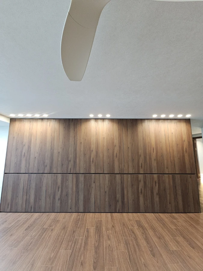 아파트 간접조명 시공 후 — 용인 래미안 / 거실 다운라이트 작업 / 도배 안하고 다운라이트 설치