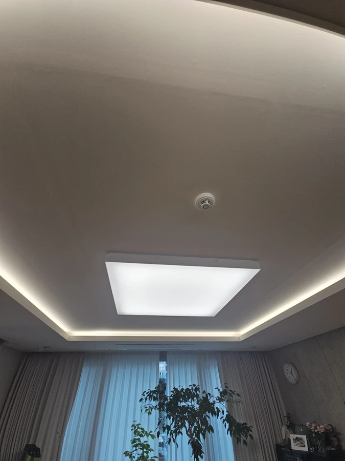 인테리어 간접조명 시공 전 — 잠실 래미안 아이파크 / 커튼박스조명 / 커튼박스간접조명