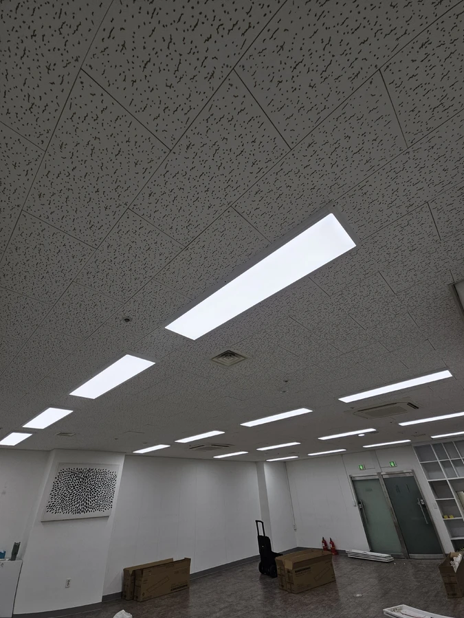 LED 간접조명 교체 후 — 인천송도사무실 / 형광등 LED로 교체