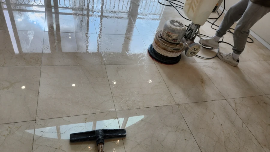 거실대리석광택