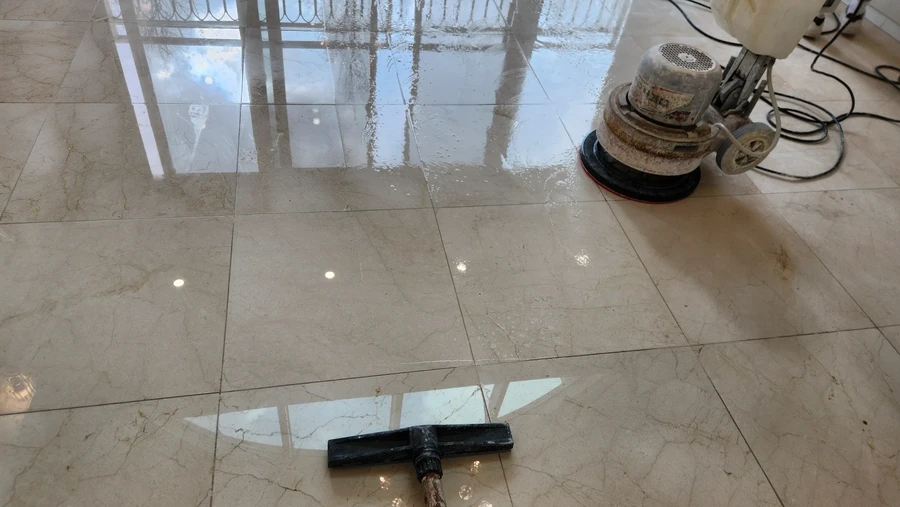 거실대리석광택