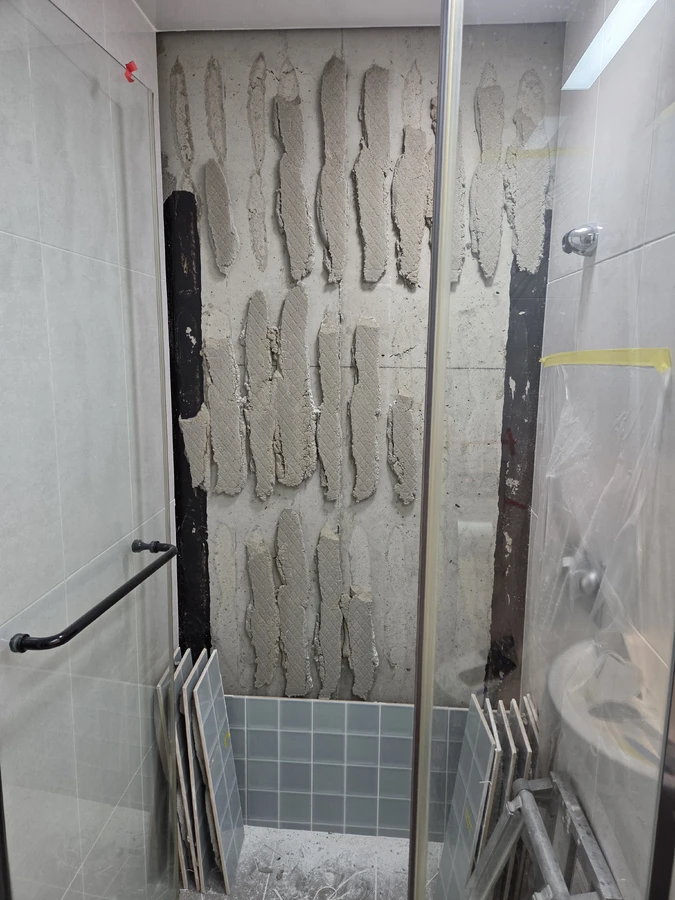 송파 떨어진타일 시공 사진