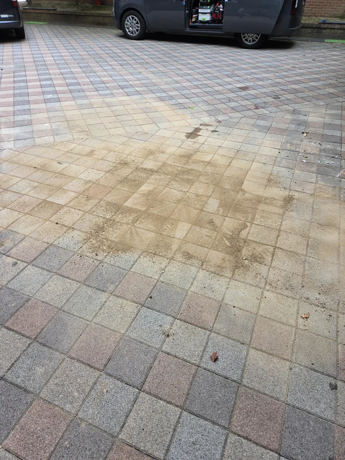 동탄 화단 경계 보도블록 신규 포장 현장