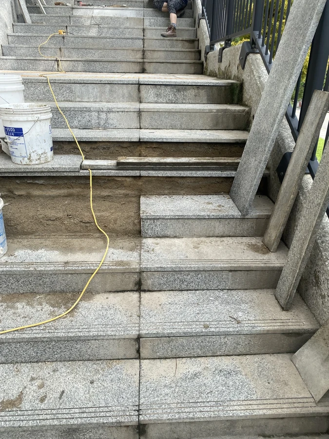 동탄 보도블록 계단 줄눈 마감 작업