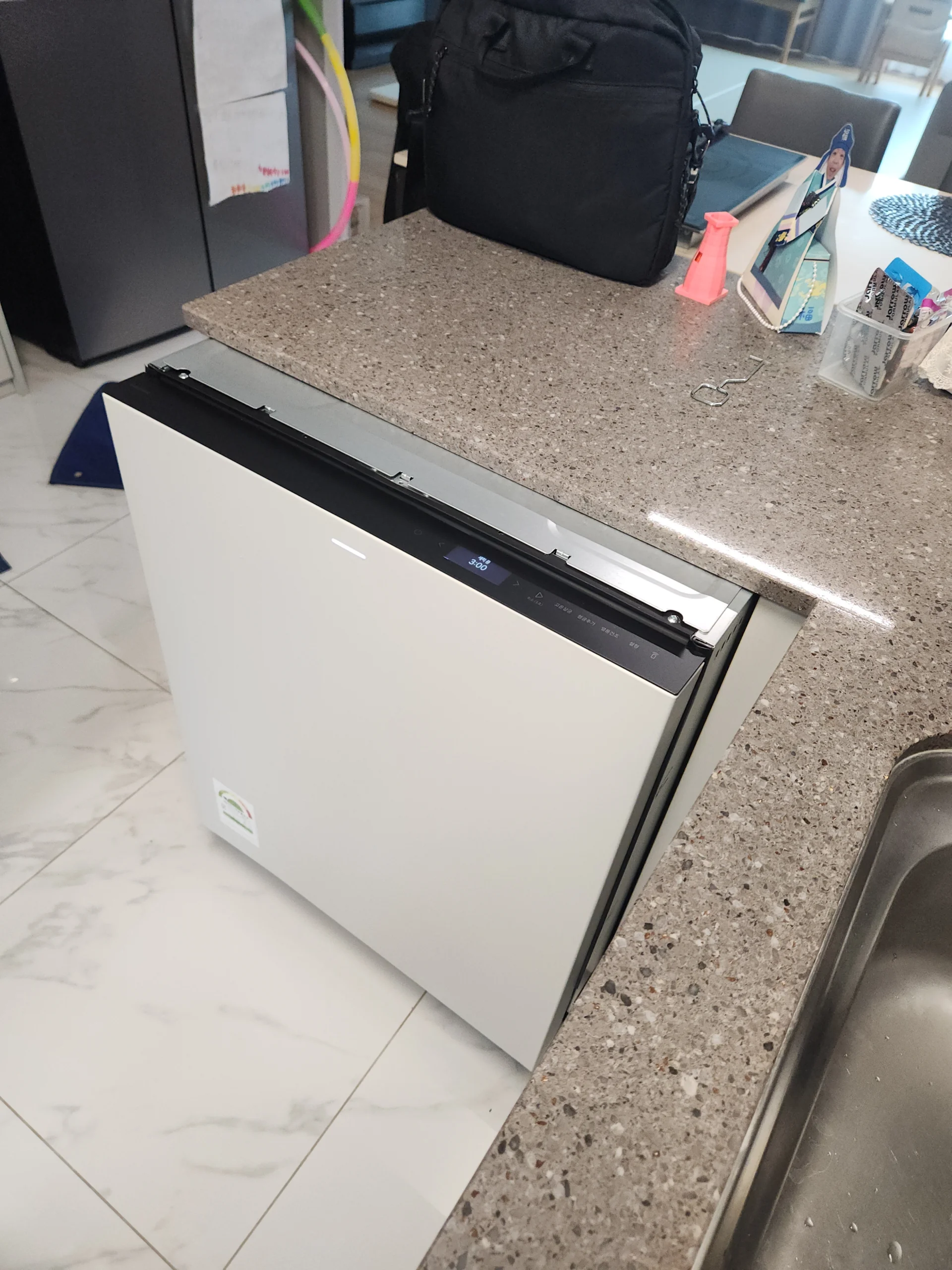 시공 후 - 시흥 아파트 싱크대 하부장 식기세척기 빌트인 설치 집사홈