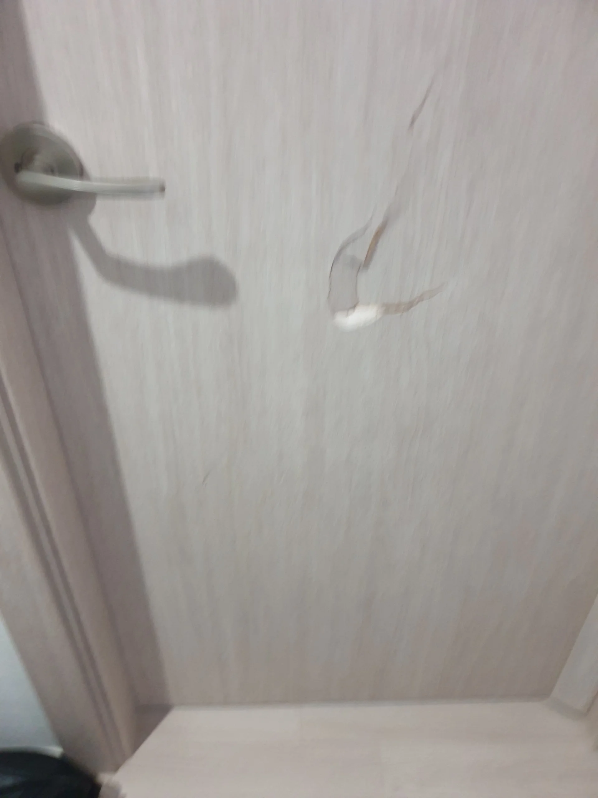 오피스텔 나무문 찍힘 수리 보수 전