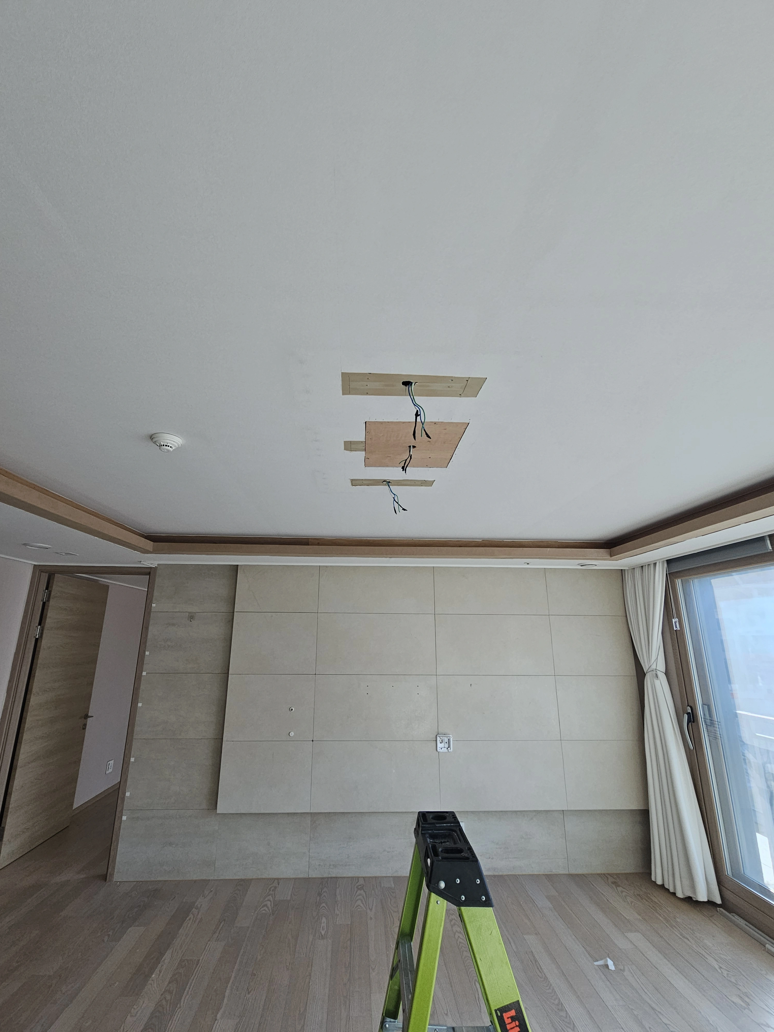경기 아파트 간접조명 시공 전 — 위례 중앙 푸르지오 / 실링팬보강설치 / 다운라이트 / 우물천장 간접조명