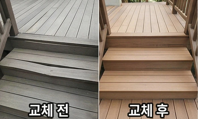남양주 나무데크보수 데크재 교체