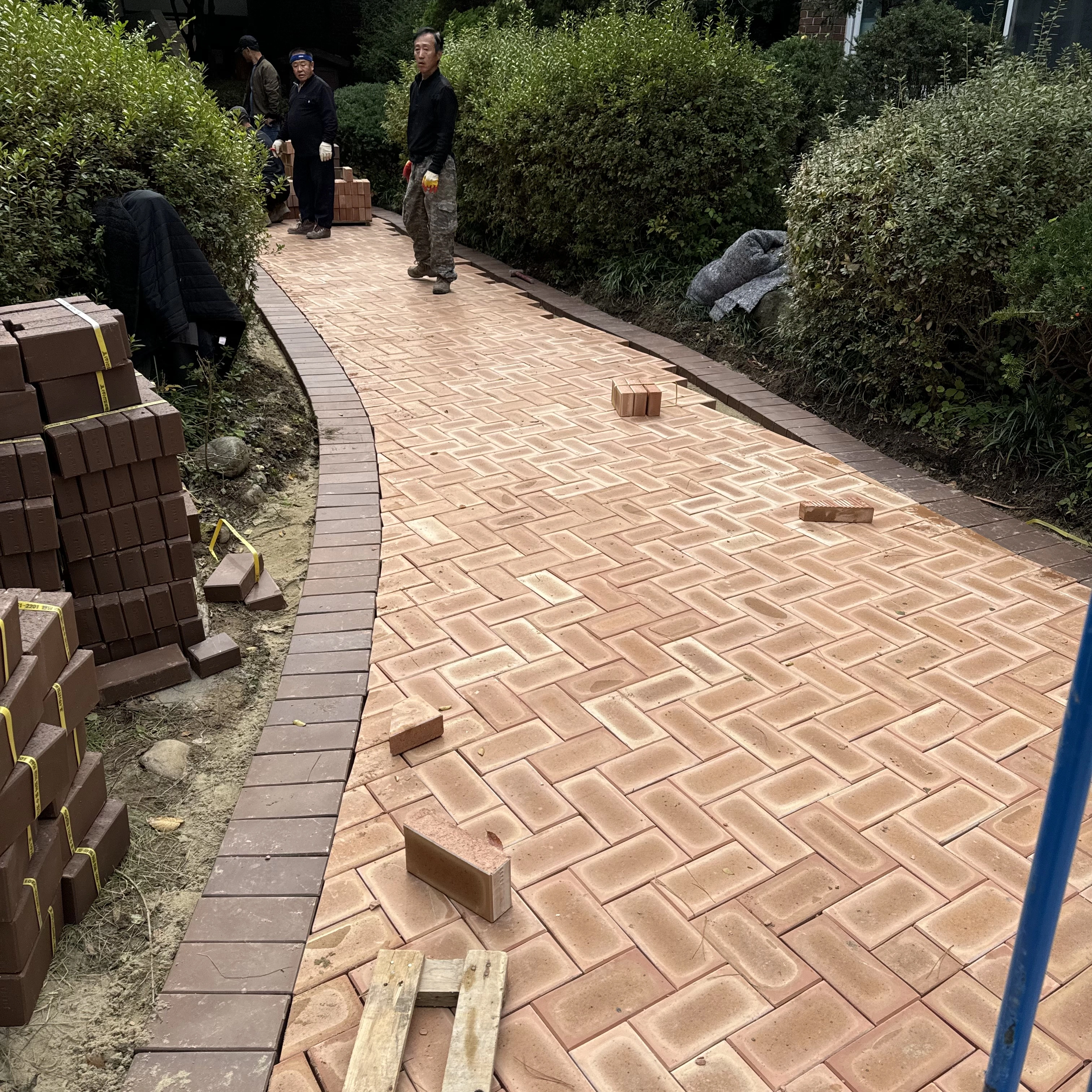 아파트 단지 보도블럭 설치 시공
