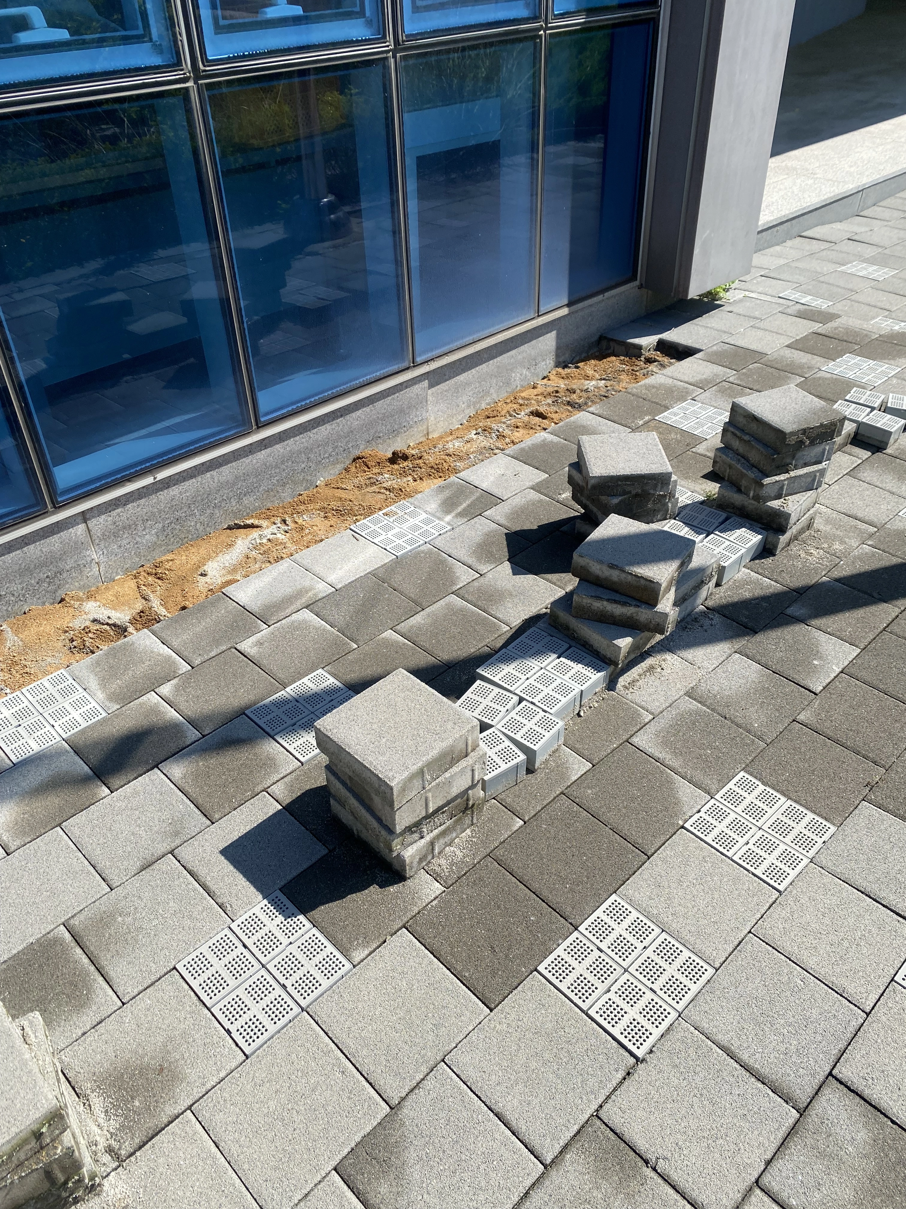 보도블럭보수 파손 블럭 교체 작업